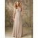 Custom Indy Pink Chiffon Floor-length Lace Bridesmaid Dress