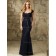 Discount Dark Navy Lace Floor-length Lace Bridesmaid Dress