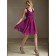 Online Multicolor Fuchsia Chiffon Short-length Belt Bridesmaid Dress