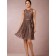 Laudable Lace A-line Brown Knee-length Empire Bridesmaid Dresses