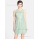 UK Lace Applique Green Mini Bridesmaid Dresses