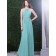 Elegant Chiffon Floor-length Jade Bridesmaid Dresses