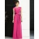 Romantica Red Floor-length Chiffon Rose Sash Bridesmaid Dresses