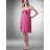 Cheap Best Pink Knee-length Hand Made Flower Chiffon Bridesmaid Dresses