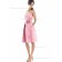 Online Satin Pink Hand Made Flower Short-length Bridesmaid Dresses