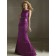 Vintage Satin Beading Fuchsia Floor-length Bridesmaid Dresses