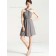 Vintage Girls Short-length Gray Chiffon Draped Bridesmaid Dresses