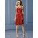 Elegant Romantica Short-length Ruby Satin Draped Bridesmaid Dresses