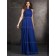 Beautiful Best Royal Blue Chiffon Floor-length Draped Bridesmaid Dresses