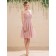 Fitted Amazing Pink Short-length Draped Chiffon Bridesmaid Dresses