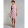 Designer Amazing Vintage Applique Short-length Chiffon Pink Bridesmaid Dresses