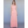 Designer Romantica Vintage Floor-length Hand Made Flower Chiffon Pink Bridesmaid Dresses