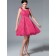 UK Lace Satin Short-length Hot Pink Bridesmaid Dresses