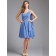 Beautiful Girls Short-length Beading Chiffon Light Sky Blue Bridesmaid Dresses