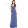 Fitted Discount Floor-length Chiffon Blue Bridesmaid Dresses