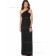 Vintage Girls Black Floor-length Chiffon Bridesmaid Dresses