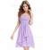 Beautiful Amazing Lilac Chiffon Sweetheart A-line Short-length Ruffles Empire Bridesmaid Dress