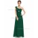 Cheap Amazing Dark Green A-line Chiffon Ruffles Floor-length Sweetheart Bridesmaid Dress