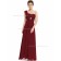 Vintage Burgundy A-line Chiffon Ruffles Floor-length Sweetheart Bridesmaid Dress