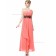 Online Watermelon A-line Chiffon Lace Floor-length One Shoulder Bridesmaid Dress