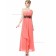 Online Watermelon A-line Chiffon Lace Floor-length One Shoulder Bridesmaid Dress