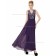 Elegant Stunning Regency A-line Chiffon Beading Floor-length V-neck Bridesmaid Dress