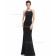 Designer Amazing Black Mermaid Beading Floor-length Bateau Bridesmaid Dress