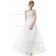 UK Girls White A-line Tulle Lace Floor-length Bateau Bridesmaid Dress