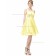 UK Best Daffodil A-line Organza Beading Knee-length One Shoulder Bridesmaid Dress