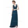 Vintage Girls A-line Chiffon Floor-length V-neck Bridesmaid Dress