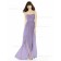 Vintage Girls Lilac A-line Long Sweertheart Naturl Waist Bridesmaid Dress