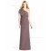 Vintage Amazing Matte Chiffon Column / Sheath Floor-length One Shoulder french truffle Tiered Bridesmaid Dress