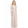 Beautiful Girls floor-length A-line Lux Chiffon V-neck blush Bridesmaid Dress