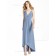 Budget Girls Tiered V-neck A-line floor-length cloudy Lux Chiffon Bridesmaid Dress