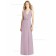 Designer Celebrity A-line Matte Chiffon floor-length suede rose Beading V-neck Bridesmaid Dress