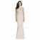 UK Romantica V-neck Satin Mermaid Champagne Floor-length Lace Bridesmaid Dress