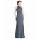 Elegant Girls Gray A-line Satin floor-length Bow Bridesmaid Dress