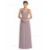 Budget Best floor-length V-neck Chiffon desert rose A-line Draped Bridesmaid Dress