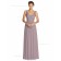 Budget Best floor-length V-neck Chiffon desert rose A-line Draped Bridesmaid Dress