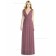 UK Girls floor-length Draped english rose A-line V-neck Chiffon Bridesmaid Dress