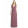 UK Girls floor-length Draped english rose A-line V-neck Chiffon Bridesmaid Dress