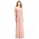 Budget Belt / Beading floor-length Pink V-neck Chiffon A-line Bridesmaid Dress