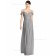 Designer Best A-line Floor-length Silver V-neck Draped Chiffon Bridesmaid Dress