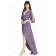 Elegant Amazing A-line Draped french truffle Chiffon V-neck floor-length Bridesmaid Dress