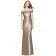 Discount Vintage Off-the-shoulder floor-length Column / Sheath Sequin Champagne Bridesmaid Dress