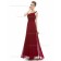 Designer Celebrity Chiffon Floor-length Empire Ruched Hand Made Flower A-line Burgundy Sleeveless One Shoulder Bridesmaid Dress