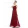 Designer Celebrity Chiffon Floor-length Empire Ruched Hand Made Flower A-line Burgundy Sleeveless One Shoulder Bridesmaid Dress