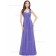 Budget Girls A-line Chiffon Empire Sweetheart Floor-length Sleeveless Draped Hand Made Flower Lavender Bridesmaid Dress