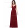 UK Romantica Draped Empire Chiffon Sweetheart Sleeveless A-line Floor-length Burgundy Bridesmaid Dress