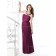 Chiffon Bateau Sheath Floor-length Sleeveless Natural Purple Zipper Bridesmaid Dress